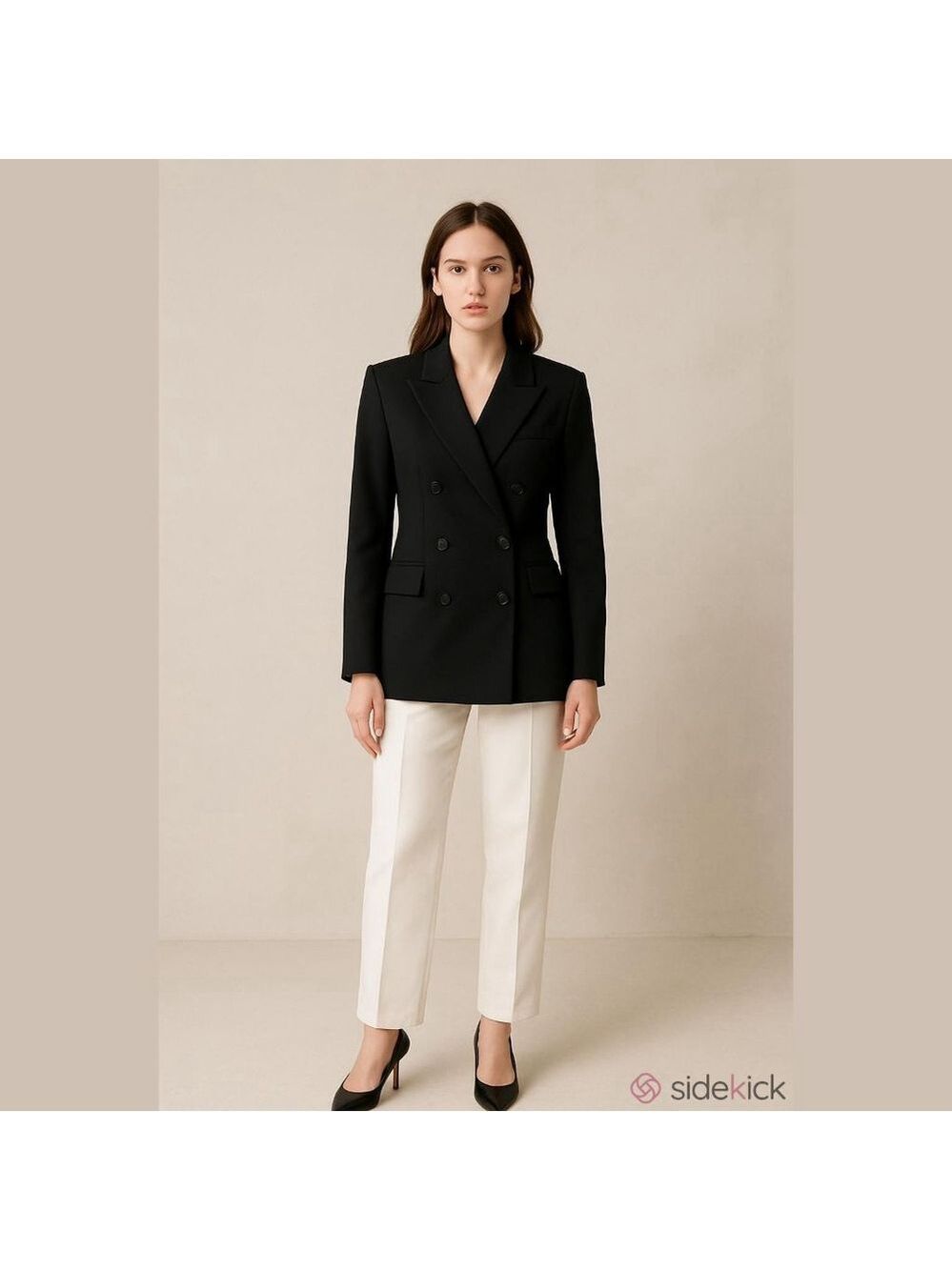 Women's ELAGIA NWT Black Double Breasted Blazer XS